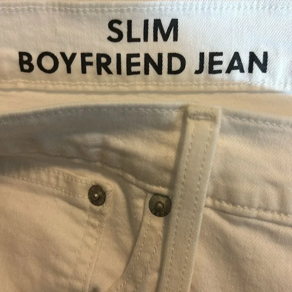 NEW J. CREW | slim boyfriend jeans white 37